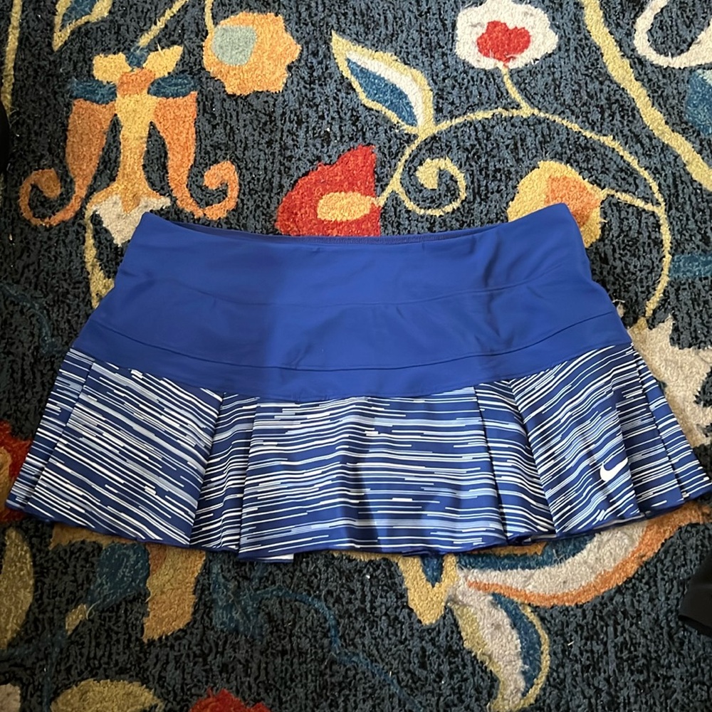 Royal blue and white Nike skirt with flare bottom